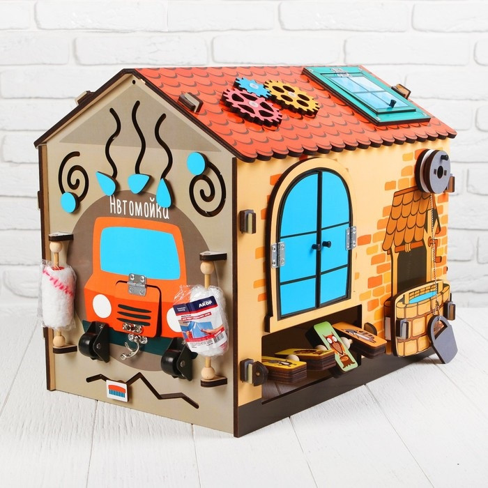 Бизиборд домик для детей 1-3 лет (модель на выбор) - фото 2 - id-p89780534