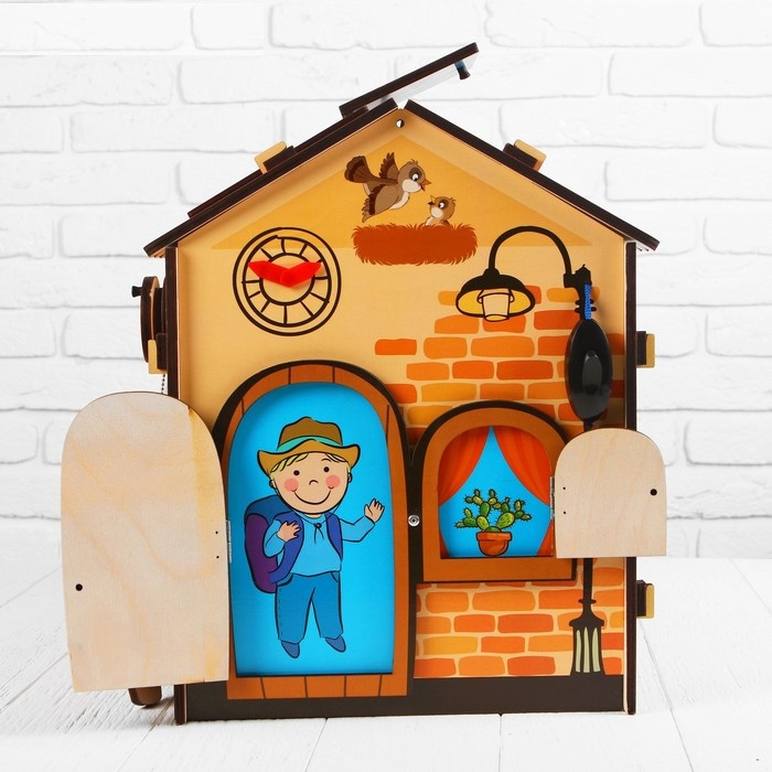 Бизиборд домик для детей 1-3 лет (модель на выбор) - фото 3 - id-p89780534
