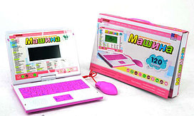 Детский компьютер ноутбук обучающий с поворотным экраном 120 программ для девочек JD20239ER
