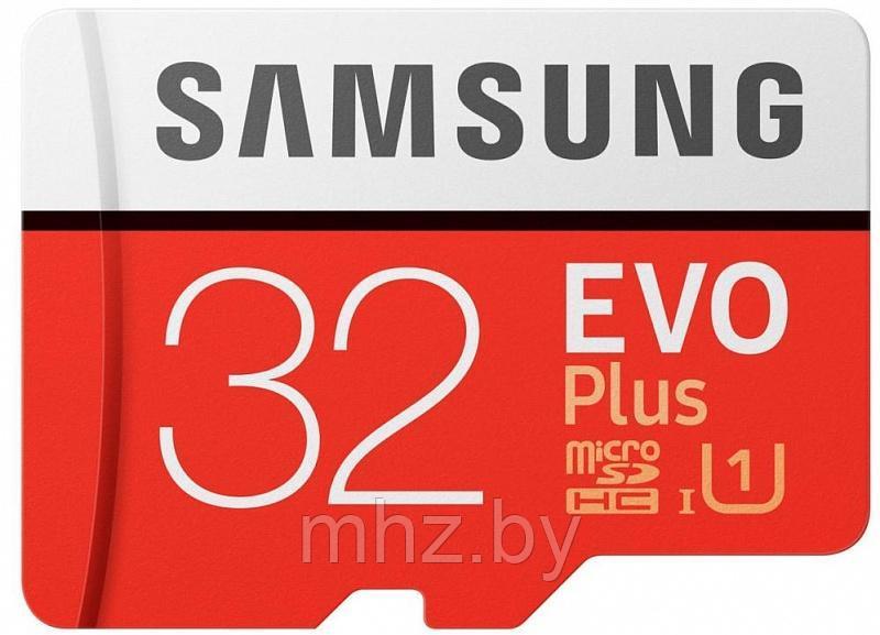 Карта памяти 32Gb Samsung EVO Plus MB-MC32GA/RU microSDHC Class10 UHS-I U1+ microSD- SD Adapter - фото 2 - id-p89933897