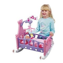 Кроватка для кукол с музыкальной каруселькой 661-03A My Rocking Bed "Just like mommy"