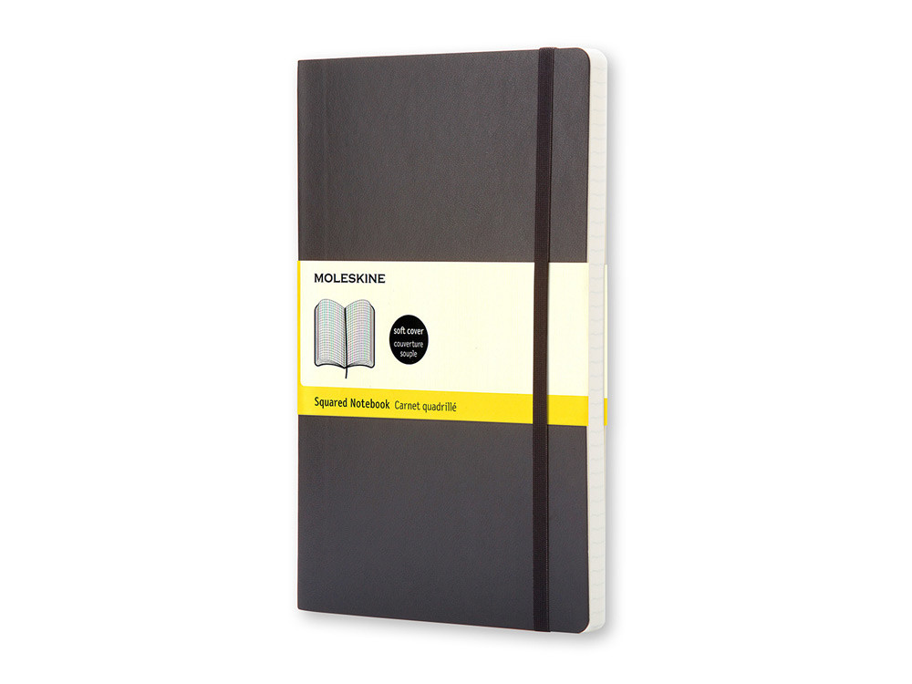 Записная книжка Moleskine Classic Soft (в клетку), Large (13х21см), черный - фото 1 - id-p89973406