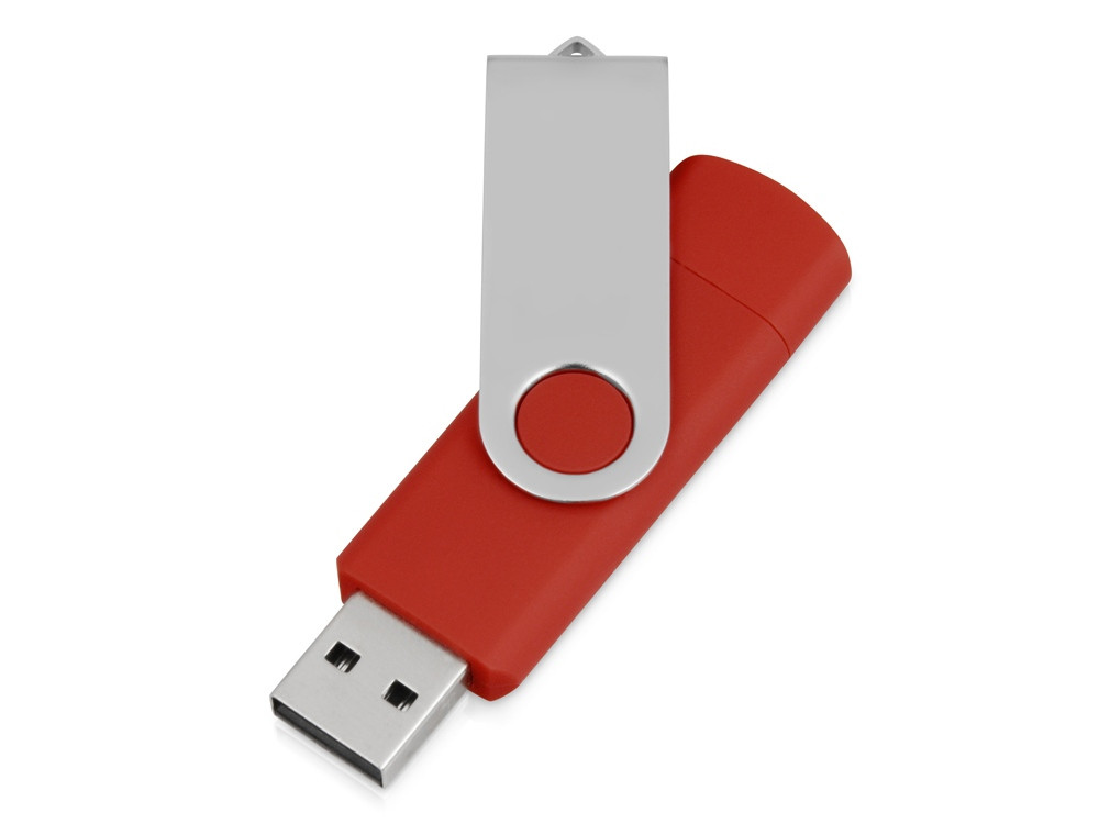 USB/micro USB-флешка 2.0 на 16 Гб Квебек OTG, красный - фото 2 - id-p89973659