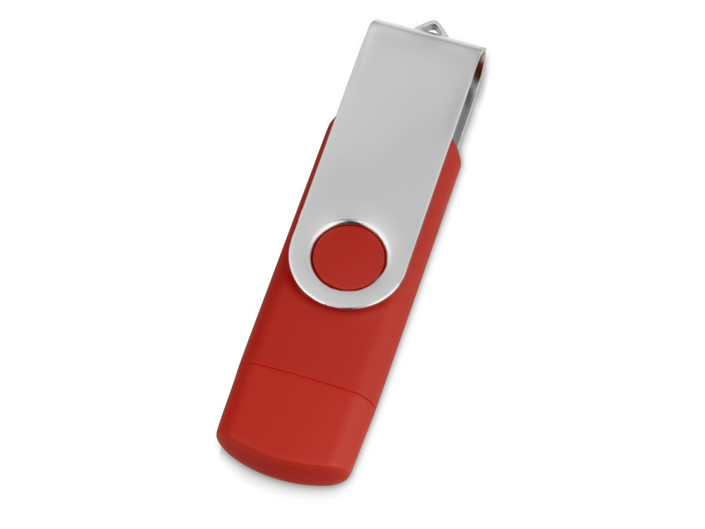 USB/micro USB-флешка 2.0 на 16 Гб Квебек OTG, красный - фото 3 - id-p89973659