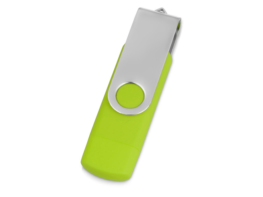 USB/micro USB-флешка 2.0 на 16 Гб Квебек OTG, зеленое яблоко - фото 3 - id-p89973660