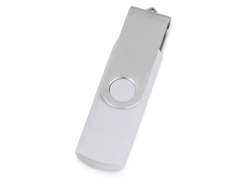 USB/micro USB-флешка 2.0 на 16 Гб Квебек OTG, белый - фото 3 - id-p89973662