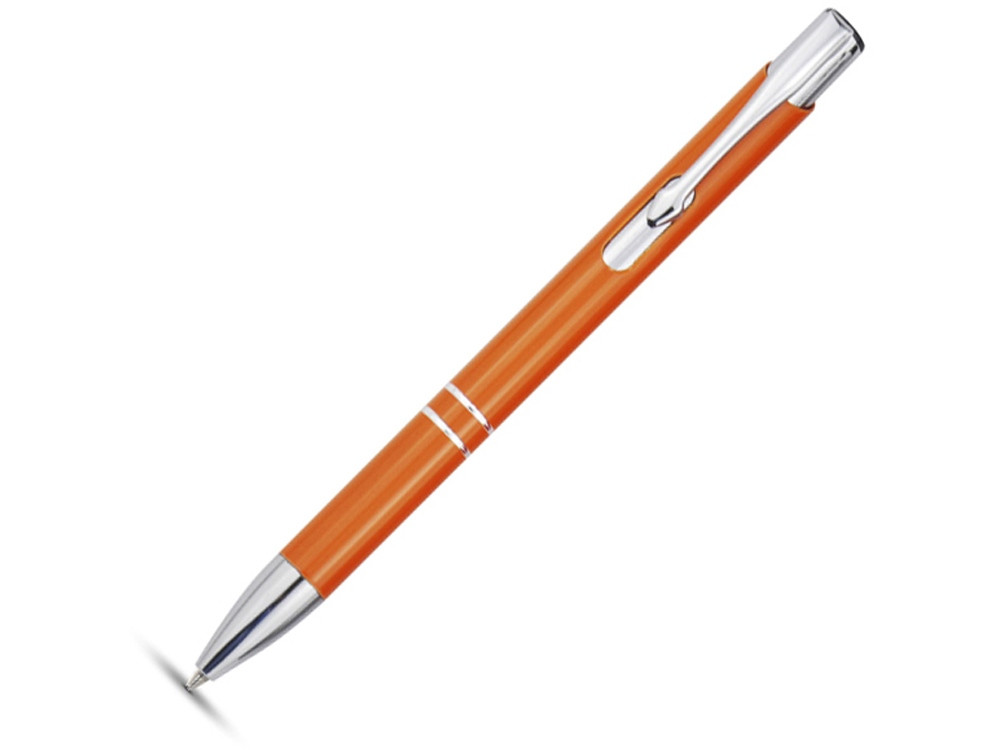 Алюминиевая шариковая кнопочная ручка Moneta, синие чернила, оранжевый - фото 1 - id-p89973769