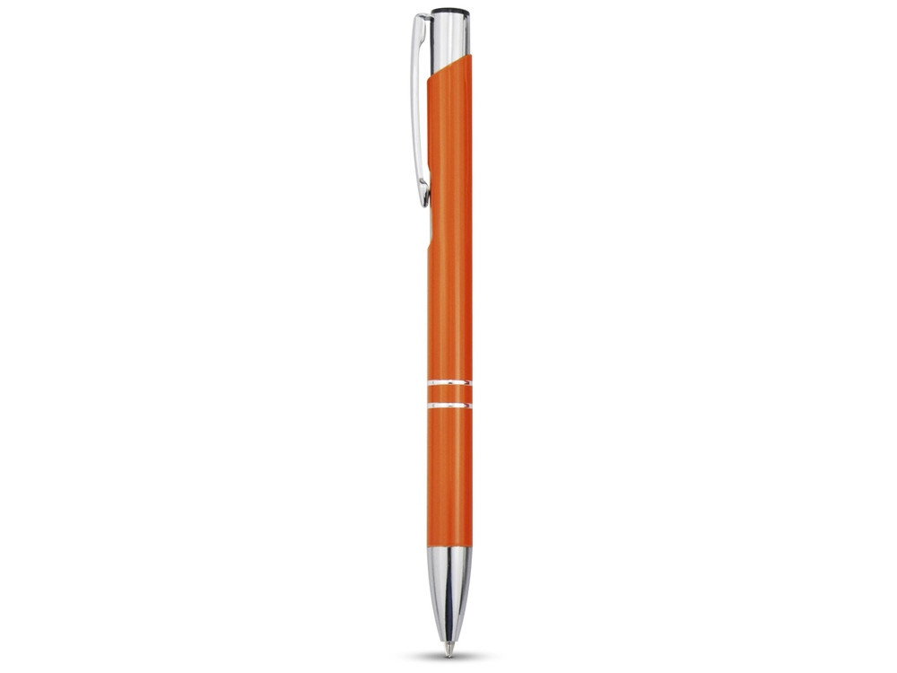 Алюминиевая шариковая кнопочная ручка Moneta, синие чернила, оранжевый - фото 2 - id-p89973769