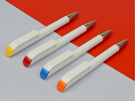 Ручка шариковая UMA EFFECT SI, белый/желтый, фото 2