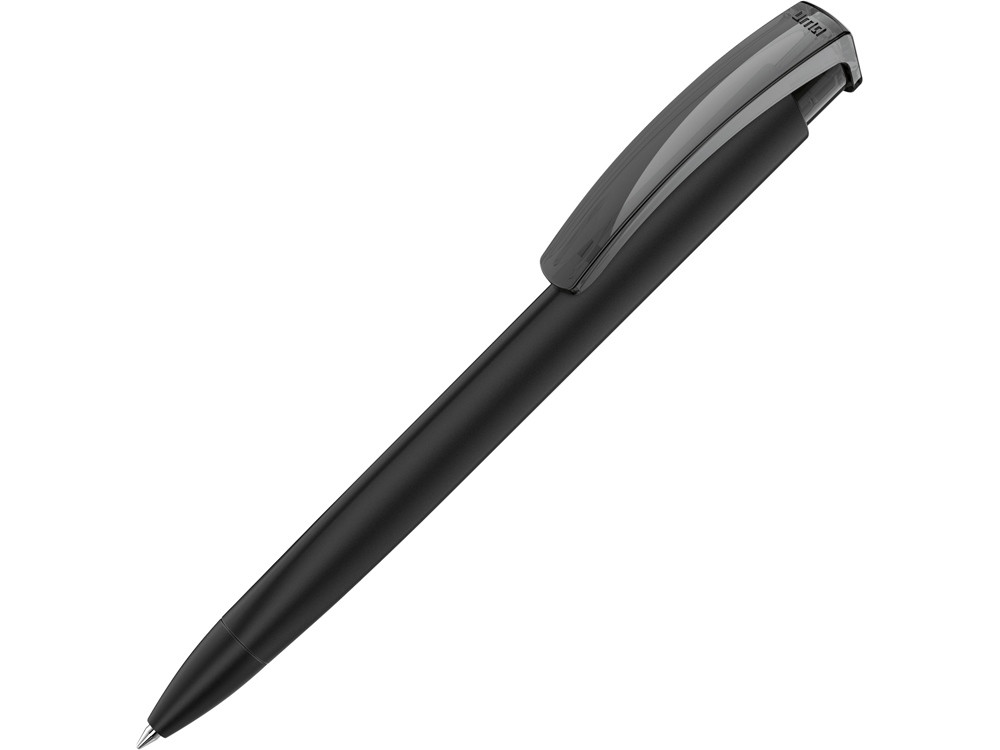 Ручка шариковая трехгранная UMA TRINITY K transparent GUM, soft-touch, черный - фото 1 - id-p89973919
