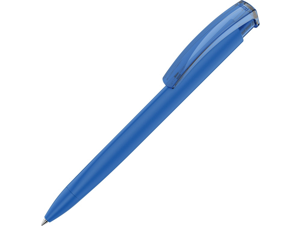 Ручка шариковая трехгранная UMA TRINITY K transparent GUM, soft-touch, синий - фото 1 - id-p89973920
