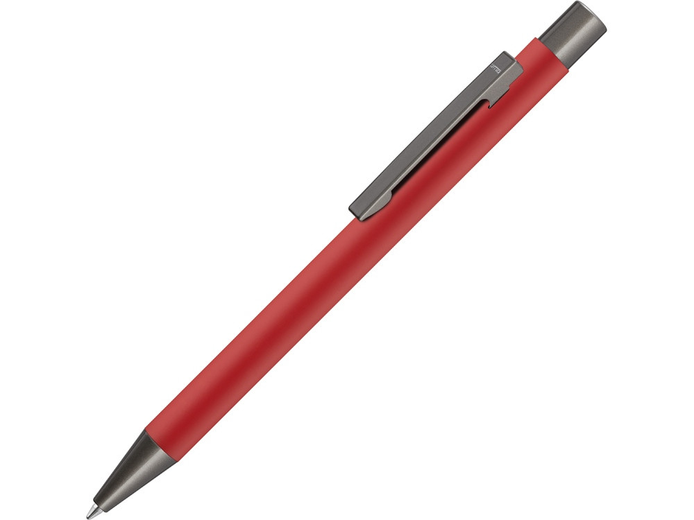 Ручка шариковая UMA STRAIGHT GUM soft-touch, с зеркальной гравировкой, красный - фото 1 - id-p89973925
