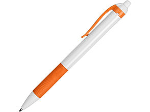 Ручка пластиковая шариковая Centric, белый/оранжевый, фото 2