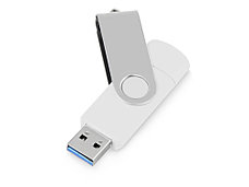 USB3.0/USB Type-C флешка на 16 Гб Квебек C, белый, фото 2