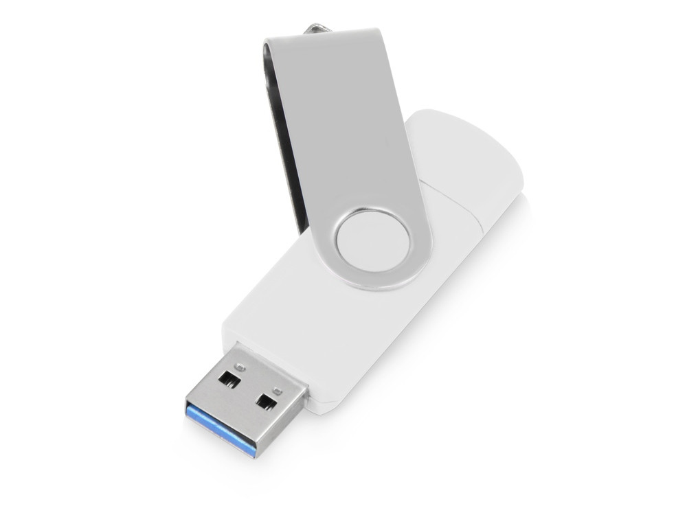 USB3.0/USB Type-C флешка на 16 Гб Квебек C, белый - фото 2 - id-p89974024