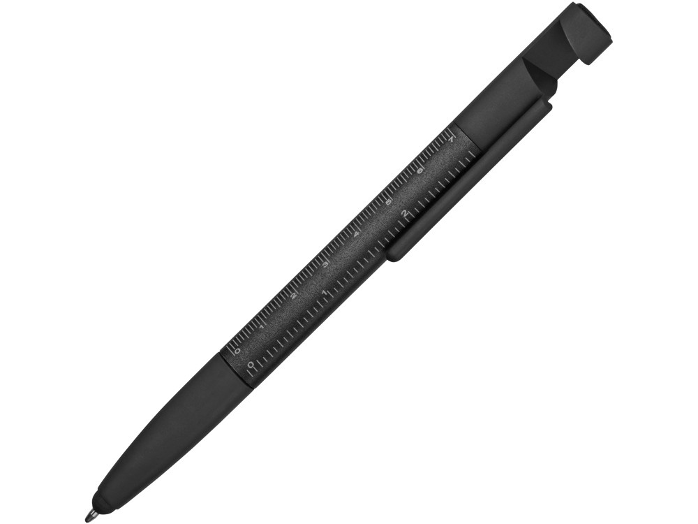 Ручка-стилус металлическая шариковая многофункциональная (6 функций) Multy, черный - фото 1 - id-p89974102