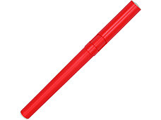 Ручка пластиковая шариковая трехгранная Nook с подставкой для телефона в колпачке, красный/белый, фото 2