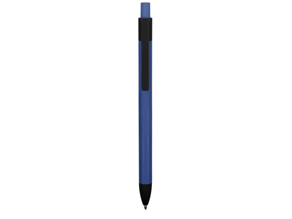 Ручка металлическая soft-touch шариковая Haptic, синий/черный - фото 2 - id-p89974237