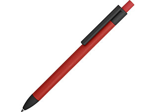 Ручка металлическая soft-touch шариковая Haptic, красный/черный, фото 2