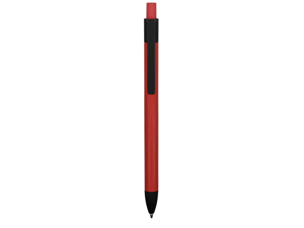 Ручка металлическая soft-touch шариковая Haptic, красный/черный - фото 2 - id-p89974238