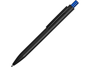Ручка металлическая шариковая Blaze с цветным зеркальным слоем, черный/синий, фото 2