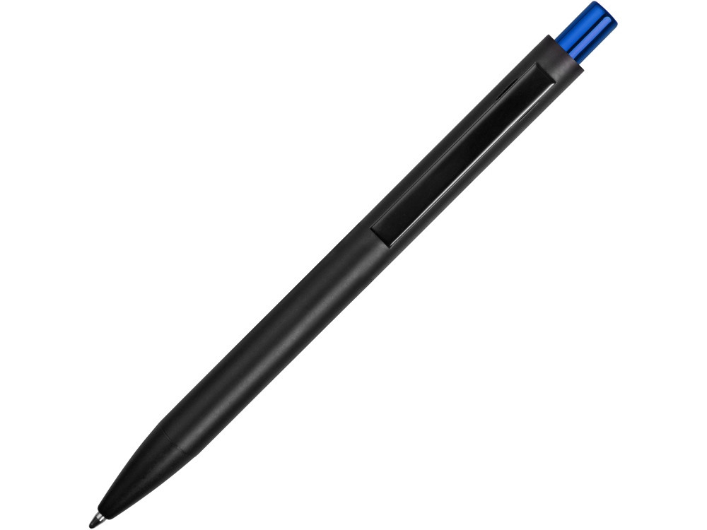 Ручка металлическая шариковая Blaze с цветным зеркальным слоем, черный/синий - фото 2 - id-p89974262