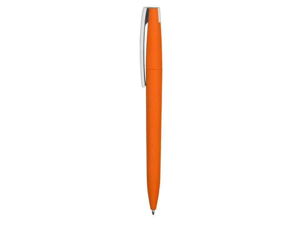 Ручка пластиковая soft-touch шариковая Zorro, оранжевый/белый - фото 3 - id-p89974288