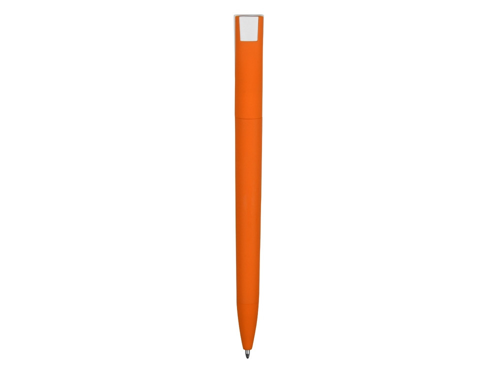 Ручка пластиковая soft-touch шариковая Zorro, оранжевый/белый - фото 4 - id-p89974288