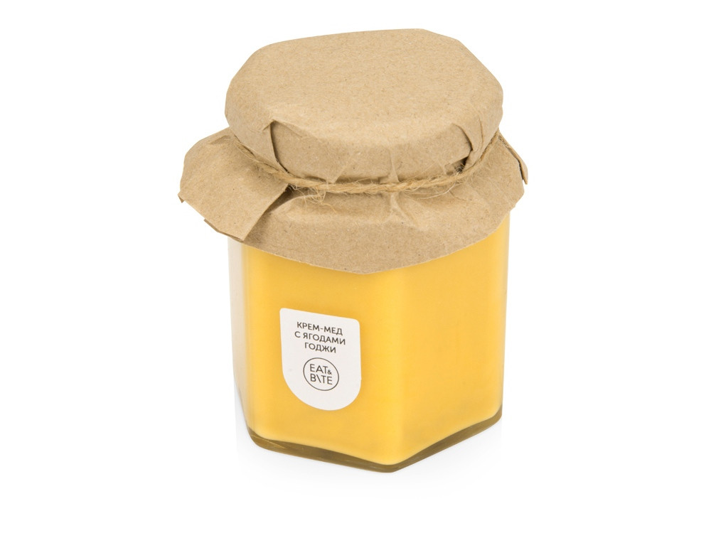 Крем-мёд с ягодами годжи 250 в шестигранной банке - фото 1 - id-p89974554