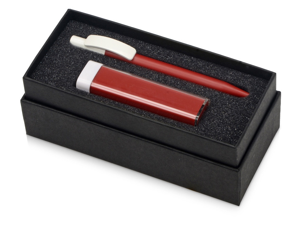 Подарочный набор White top с ручкой и зарядным устройством, красный - фото 2 - id-p89974561