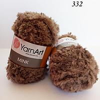 Yarnart Mink цвет 332 коричневый