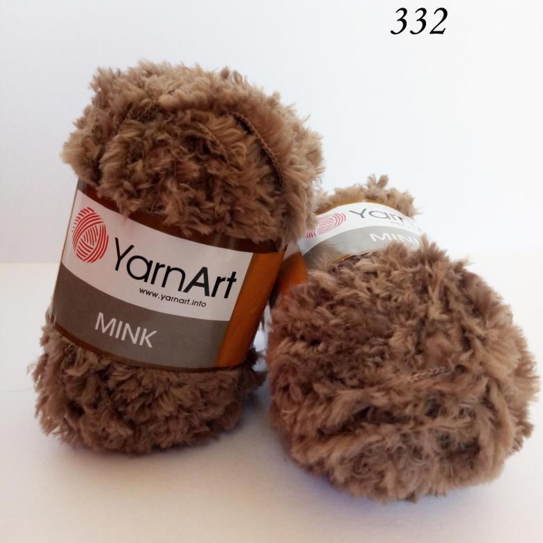 Yarnart Mink цвет 332 коричневый
