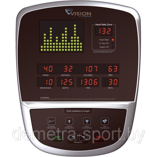 Велоэргометр Vision Fitness "U60" - фото 1 - id-p89994650