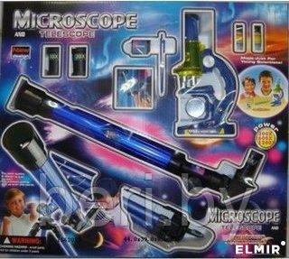 Телескоп MP-450 + микроскоп 2035/CQ031 детский астрономический, обучающий набор 2 в 1