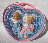 Набор куклы мальчик и девочка "Двойняшки в корзинке", 11см, фото 2