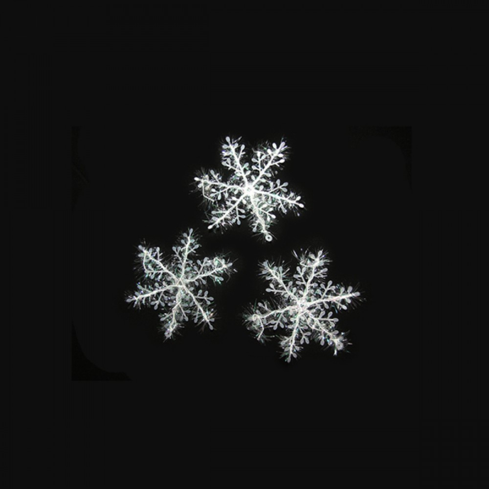 Новогоднее украшение "Снежинки" 6см 3 шт. в наборе. - фото 1 - id-p90018620