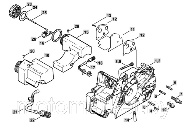 probka dlia benzopily Stihl 180, 170