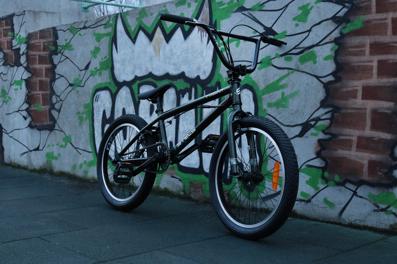 Stels Tyrant оливковый BMX велосипед - фото 3 - id-p74174276