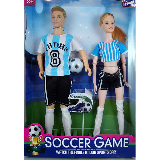 Кукла шарнирная Футболистка с Кеном 3568D - фото 1 - id-p90045688