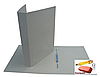 Папка-скоросшиватель А4 с корешком 50 мм., картон, серый, плотность 620 г/м2