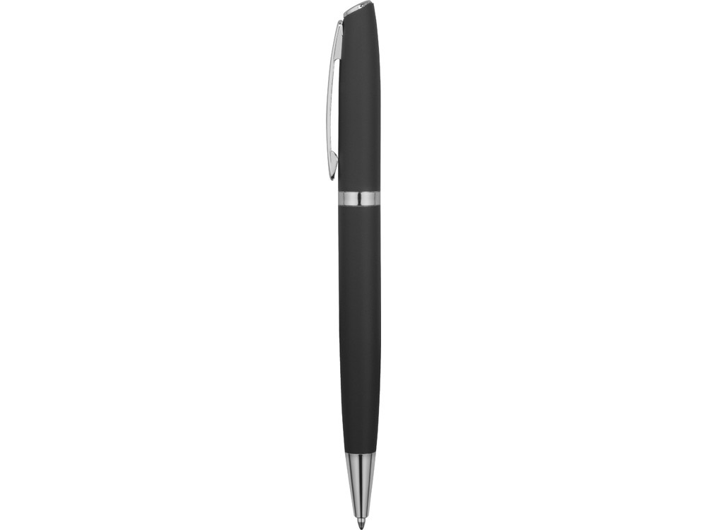 Ручка металлическая шариковая Flow soft-touch, серый/серебристый - фото 3 - id-p90065625