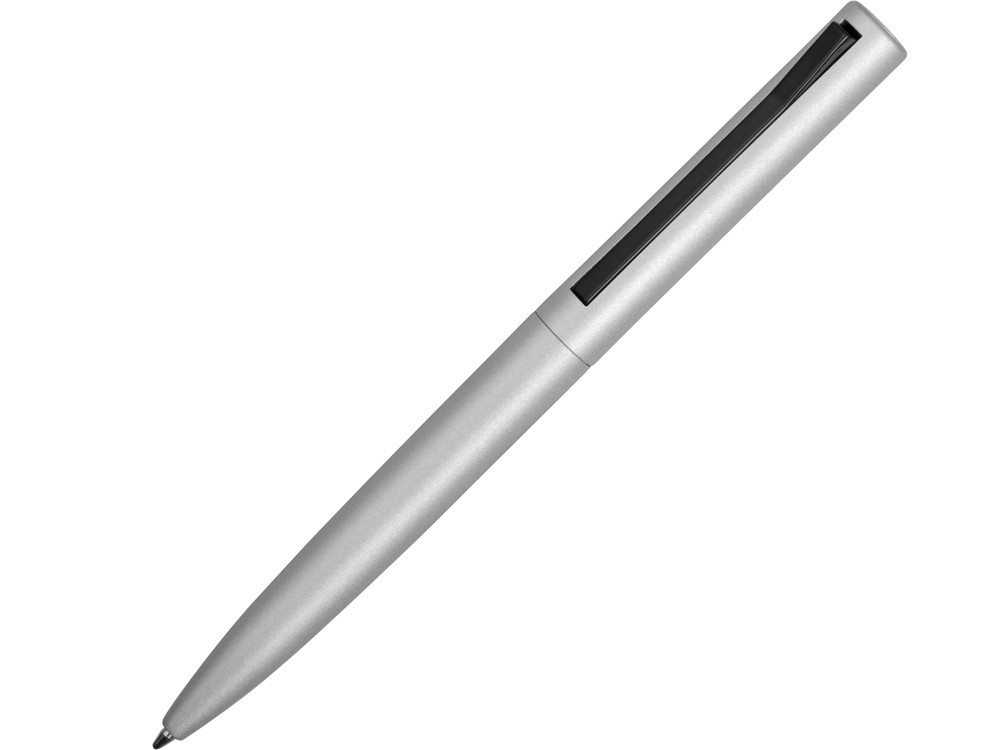 Ручка металлическая шариковая Bevel, серебристый/черный - фото 1 - id-p90065643