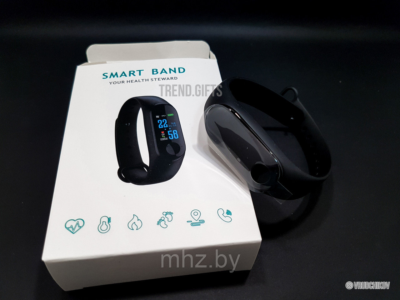 Фитнес часы смарт-браслет smart band. Копия xiaomi mi band 3 - фото 2 - id-p90069953