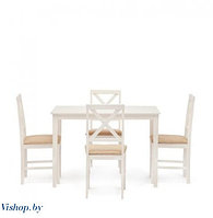 Комплект обеденный Hudson (стол+4 стула) BUTTER WHITE