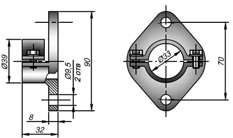 Фланец МВ 2-32