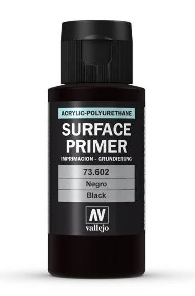 Грунт Surface Primer акриловый полиуретановый, черный (BLACK), 60 мл, Vallejo