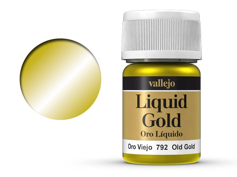 Краска металлическая Liquid Gold Vallejio - ЗОЛОТО АНТИЧНОЕ, 32мл. (Испания) - фото 1 - id-p50668275