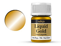 Краска металлическая Liquid Gold Vallejio - ЗОЛОТО КРАСНОЕ, 32мл. (Испания)