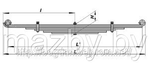 Рессора задняя автобуса Богдан , Радимич, isuzu 2912012-000