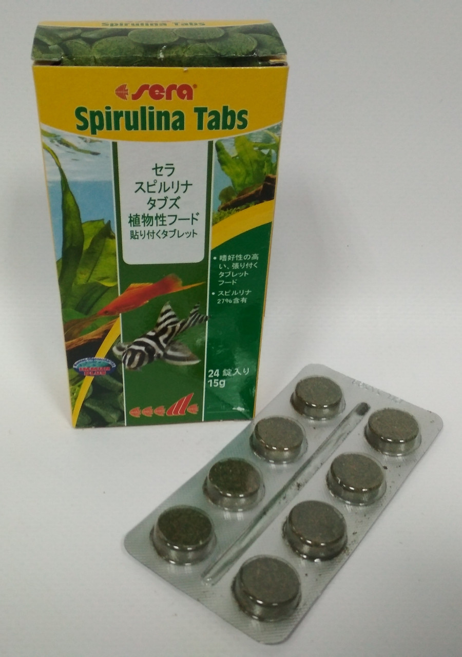 Корм для рыб Sera "Spirulina Tabs", 15 г  8 таблеткок ( 1 Пластинка в развес )